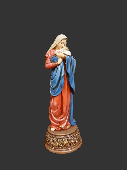MADONNA WITH CHILD MUSICAL STATUE