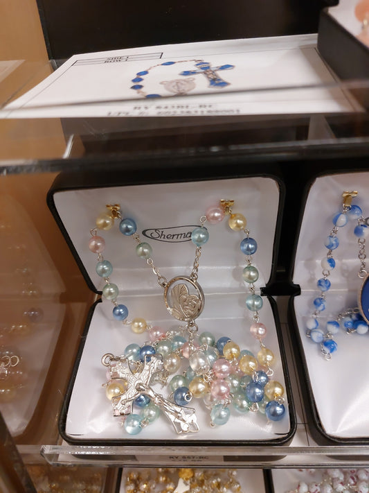PASTEL MULTI-COLORED ROSARY