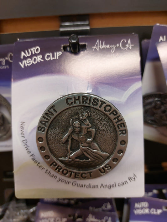 ST. CHRISTOPHER VISOR CLIP