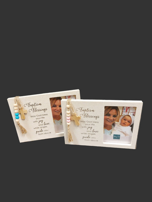 CANVAS BAPTISM BLESSINGS FRAME