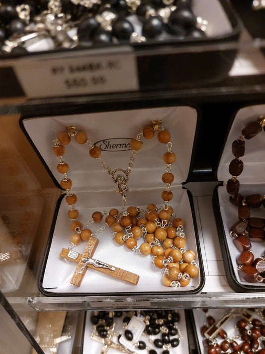 OLIVE WOOD ROSARY