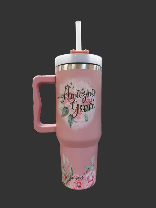 AMAZING GRACE STRAW TUMBLER