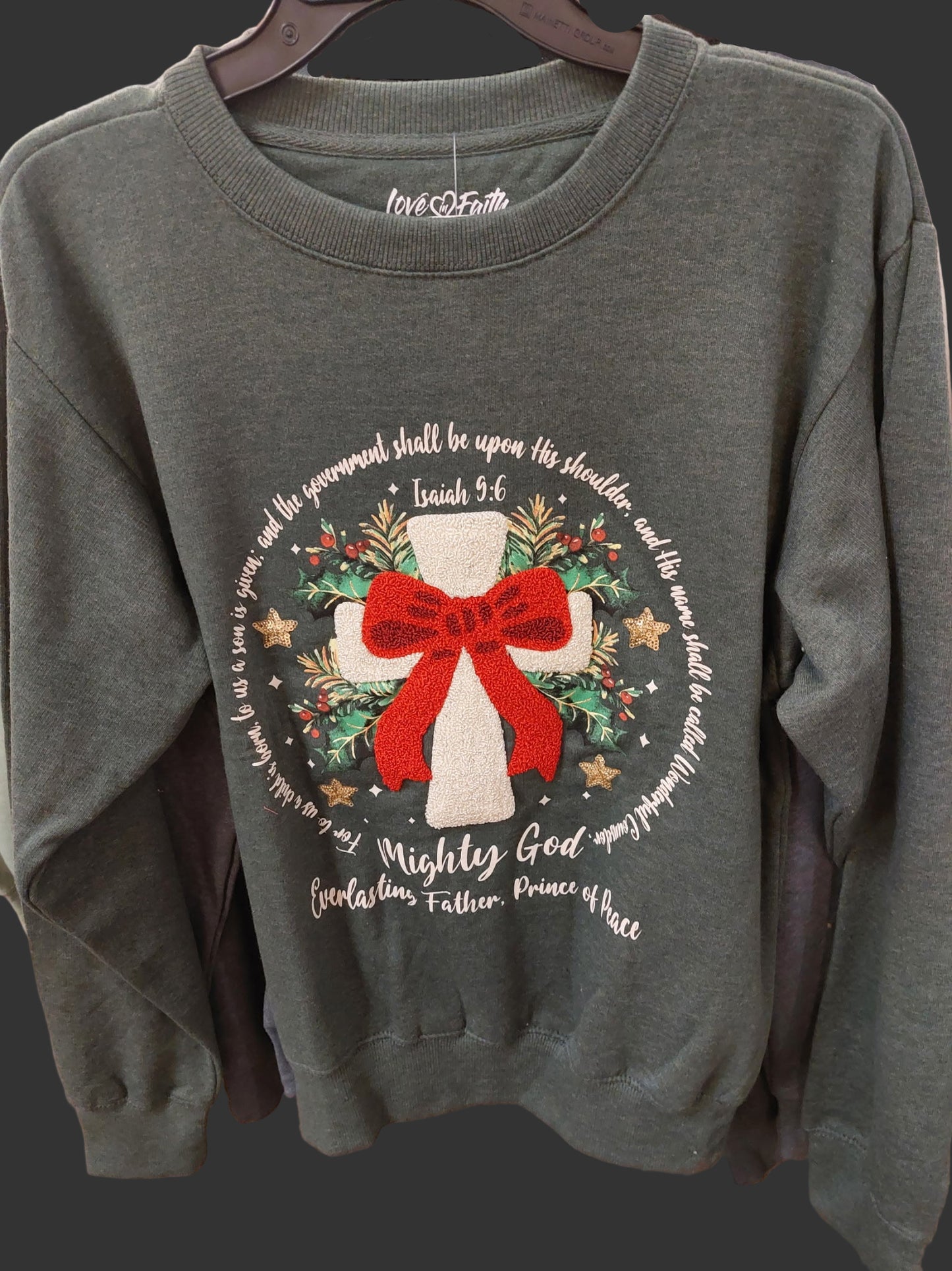 MIGHTY GOD CHRISTMAS SWEATSHIRT